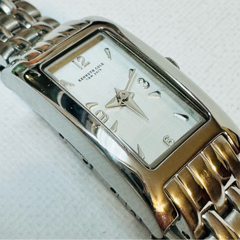 Vintage Kenneth Tank Women's Silver Watch Stainless 6.25" MAX Bracelet KC4440 - Picture 11 of 13